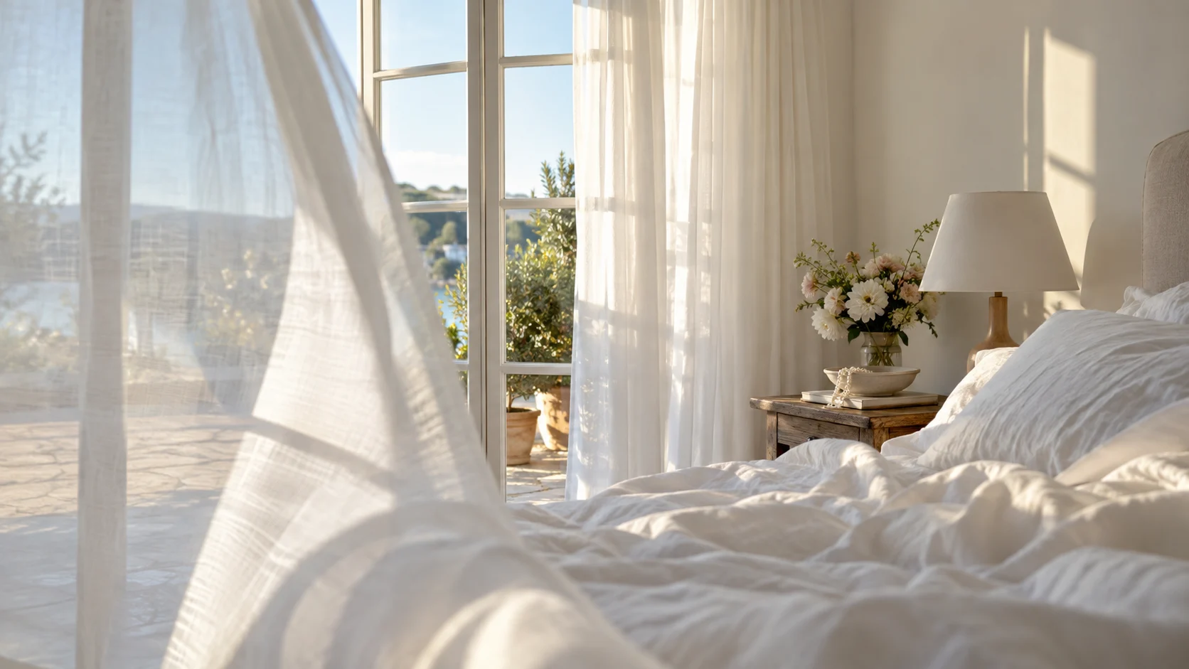 Sunlit white bedroom for 315 Angelcore Usernames That Feel Soft and Ethereal trivia