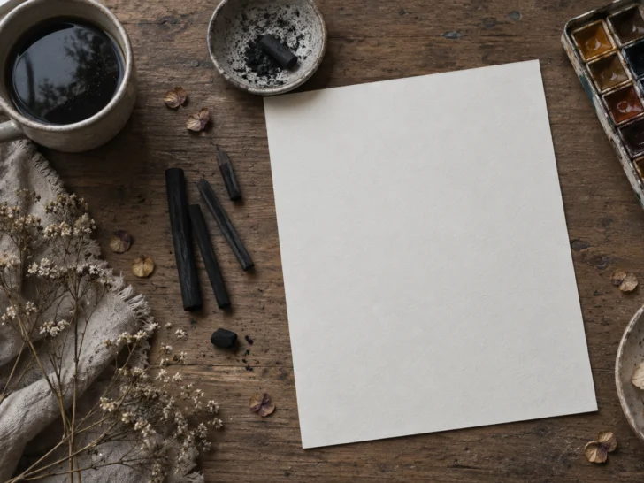 Art materials flatlay for 415 Artist Username Ideas for Portfolios and Social Media trivia