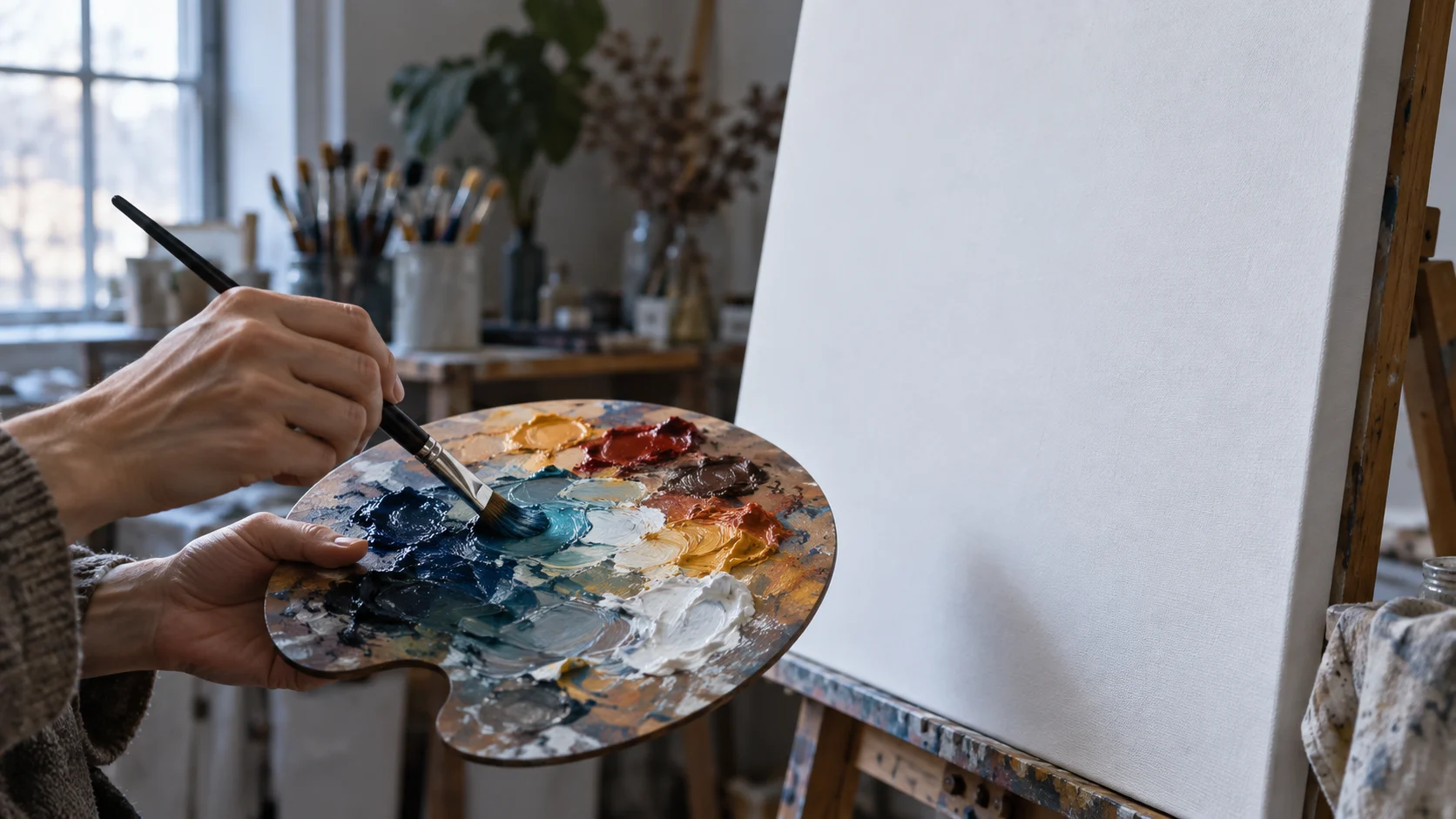 Mixing paint hands for 415 Artist Username Ideas for Portfolios and Social Media trivia