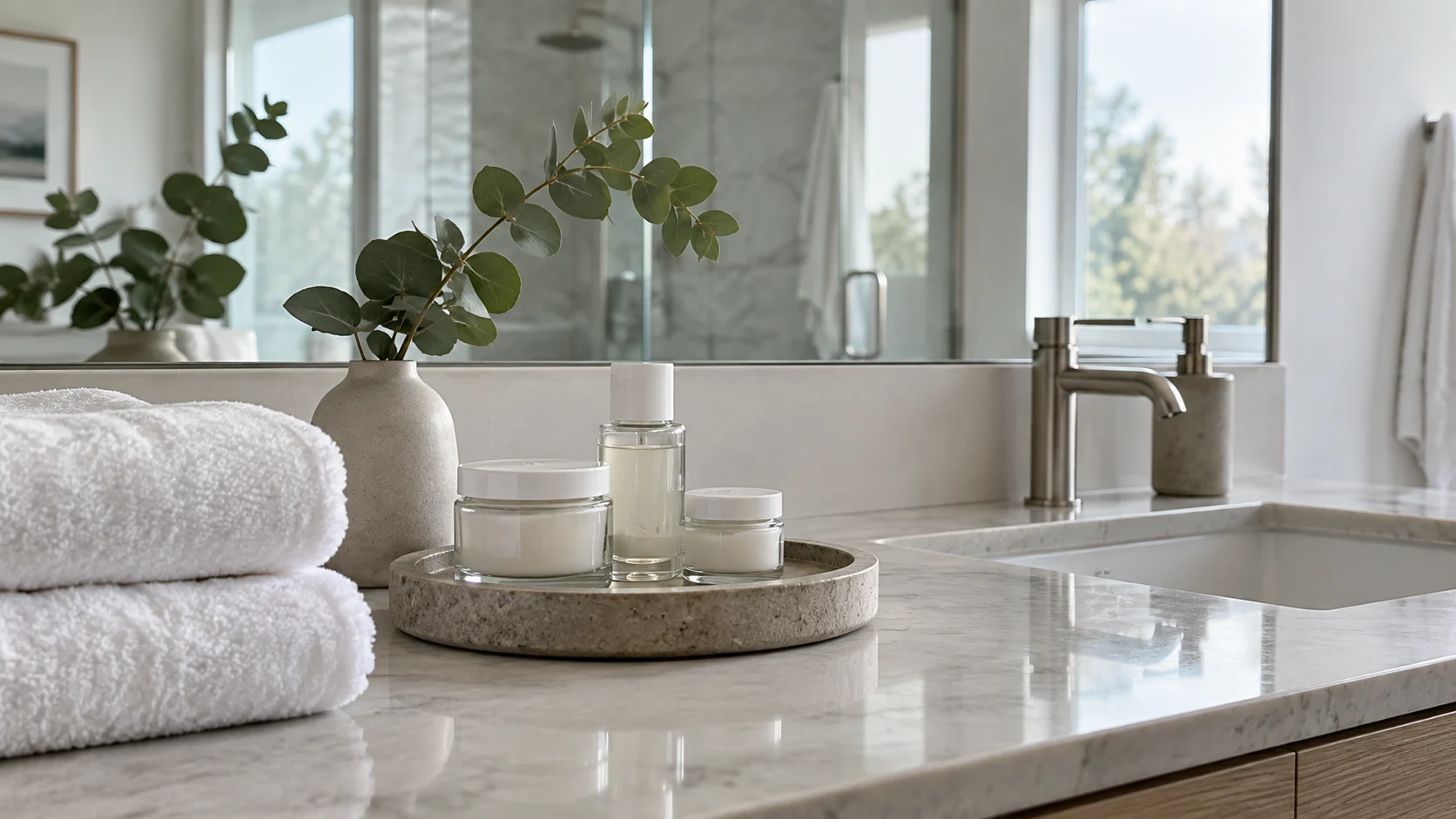 Minimal bathroom counter for 315 Clean Girl Usernames With a Minimal, Polished Feel trivia