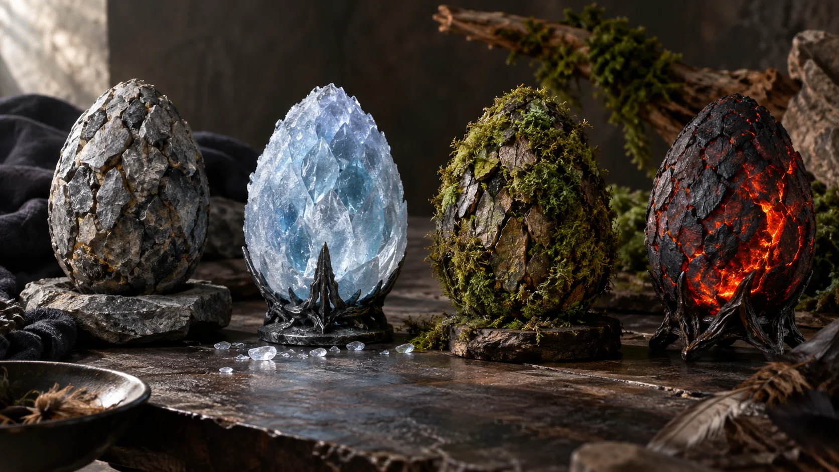 Elemental dragon eggs for 515 Dragon Names by Color, Element, and Temperament trivia