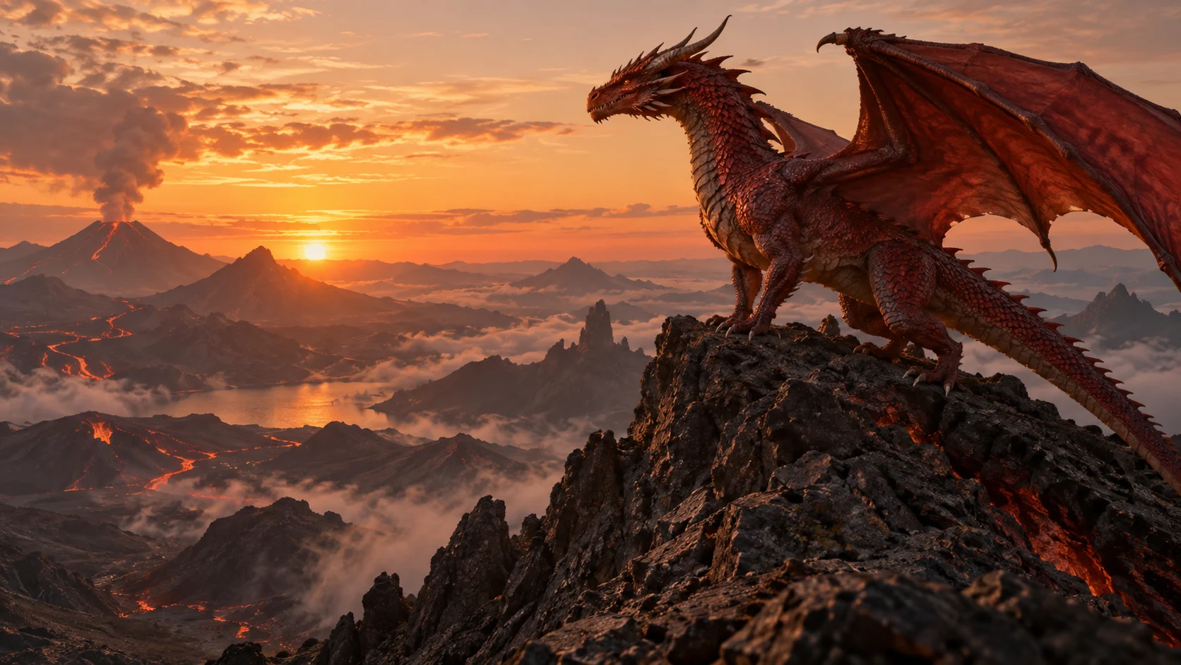 Volcanic red dragon for 515 Dragon Names by Color, Element, and Temperament trivia