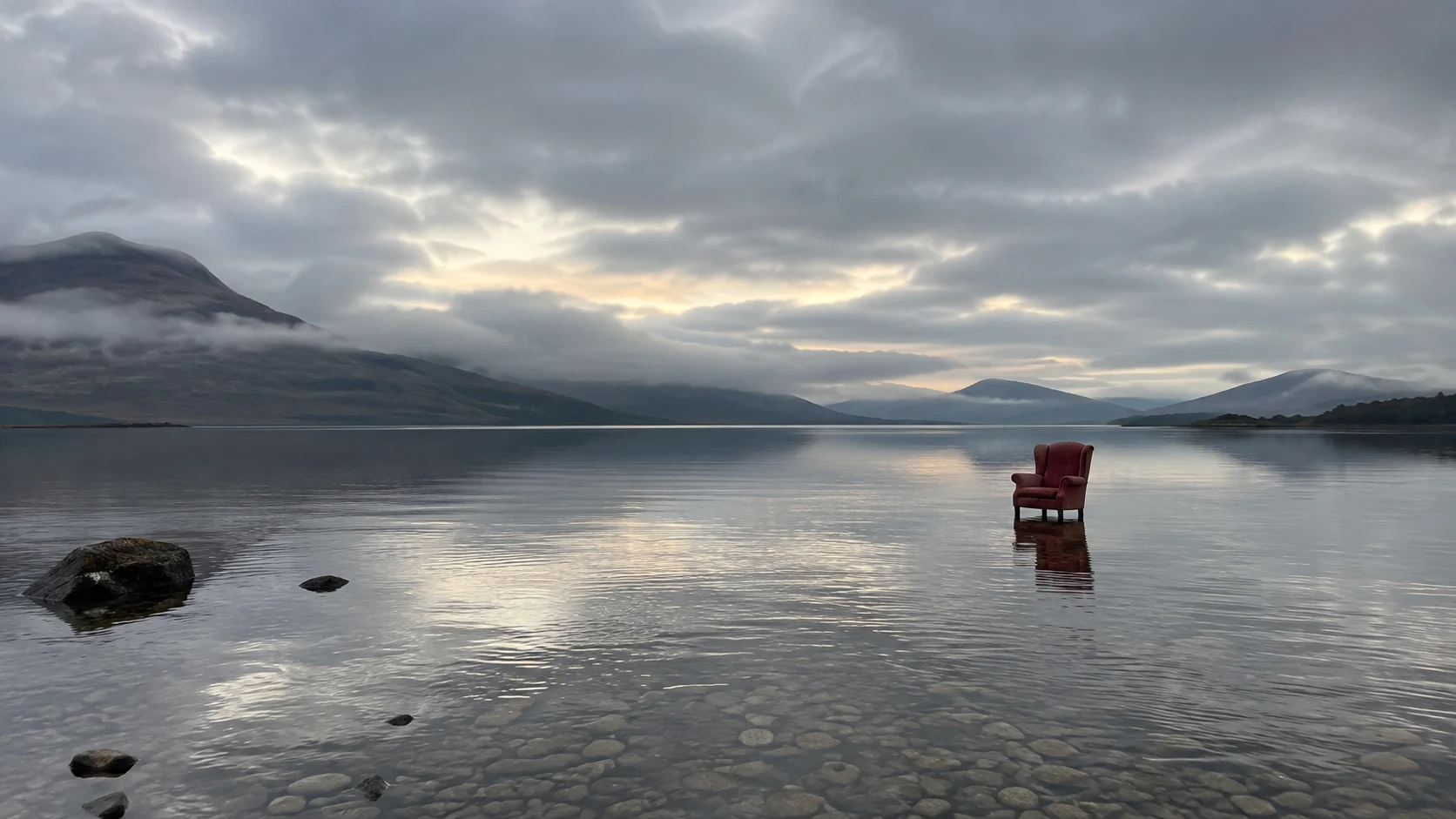 Armchair in lake for 415 Dreamcore Usernames That Feel Beautifully Strange trivia