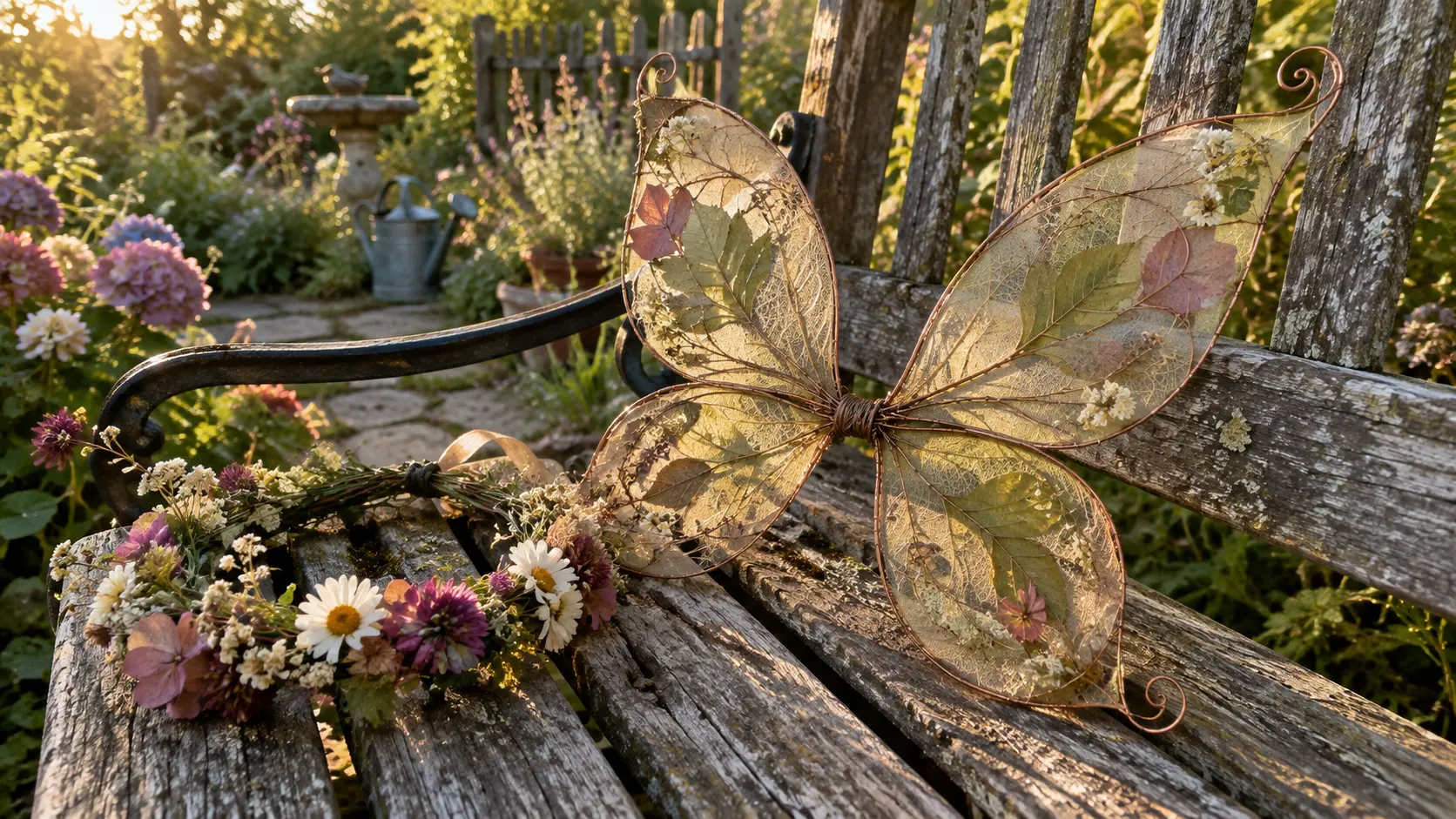 Pressed leaf wings for 415 Fairycore Usernames With a Little Magic trivia