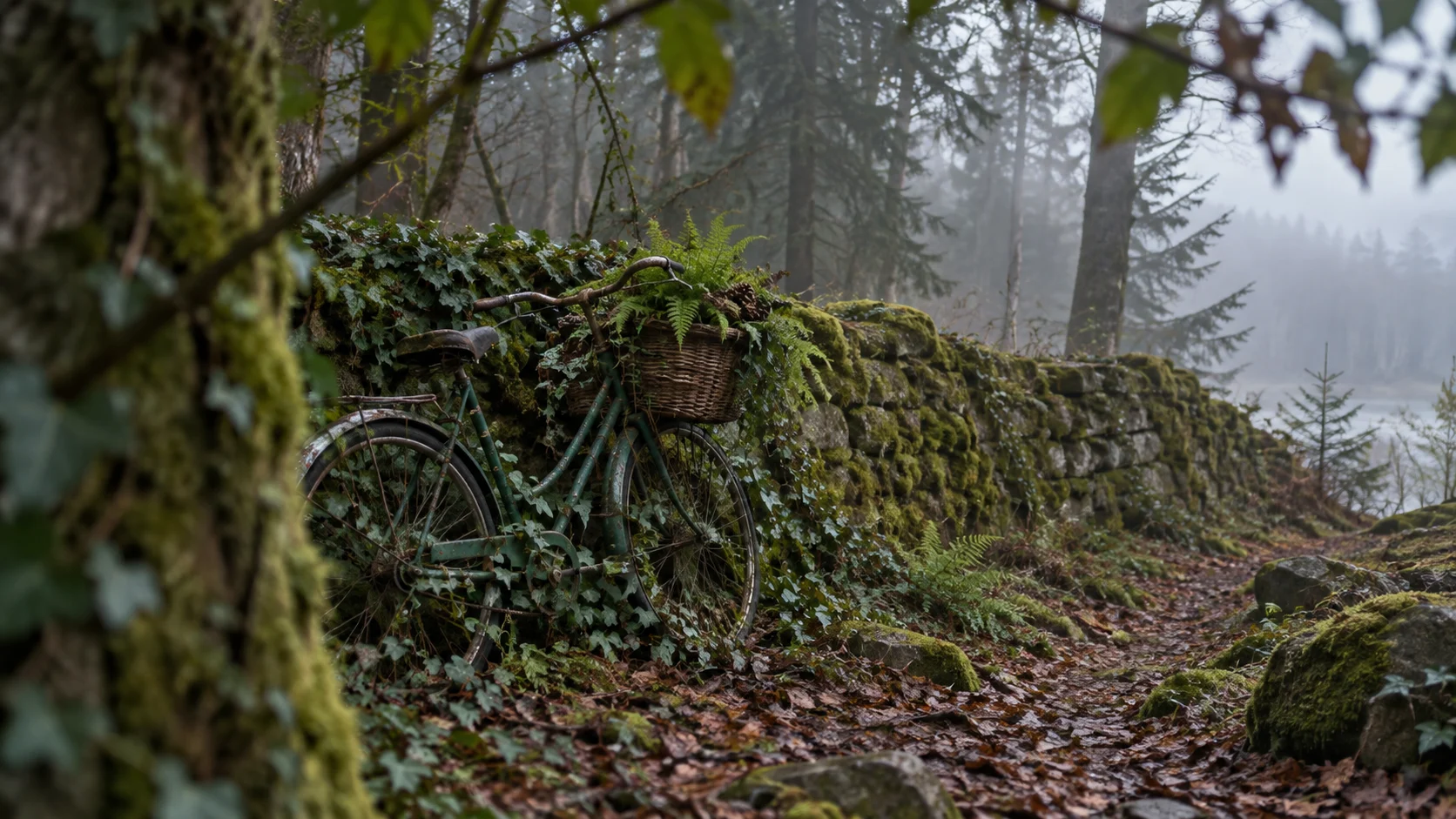 Ivy covered bicycle for 315 Goblincore Usernames for Mossy, Mischievous Vibes trivia