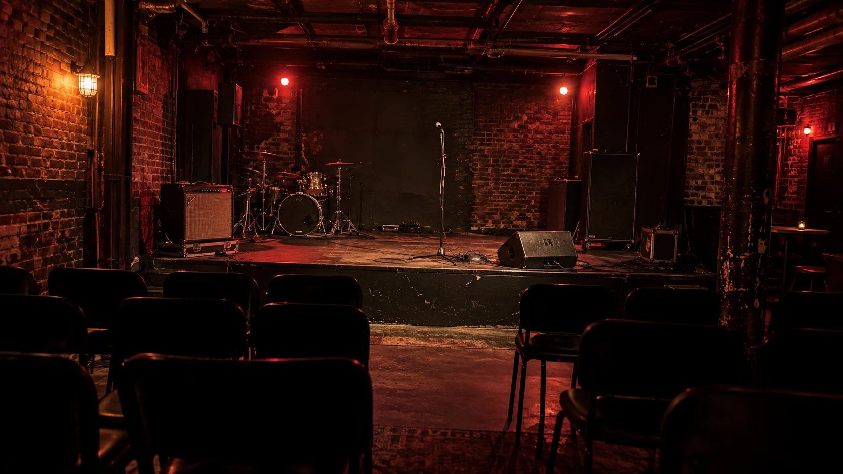 Empty underground venue for 415 Grunge Usernames With Grit and Attitude trivia