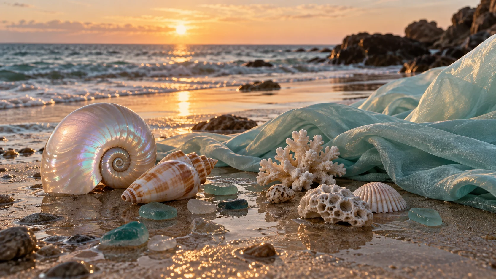 Ocean treasure still life