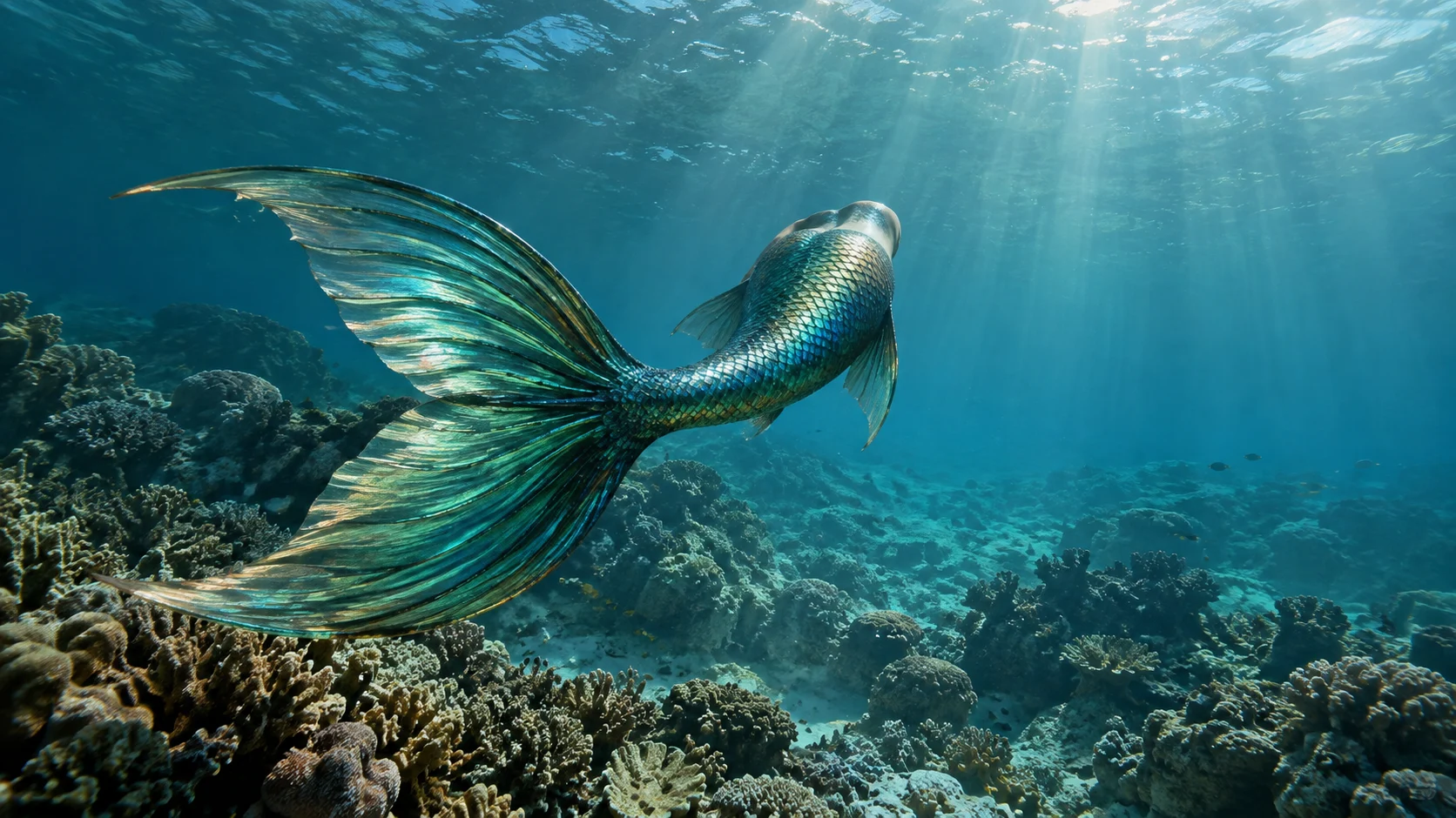 Teal mermaid tail for 415 Mermaid Names Inspired by Oceans, Legends, and Myth trivia