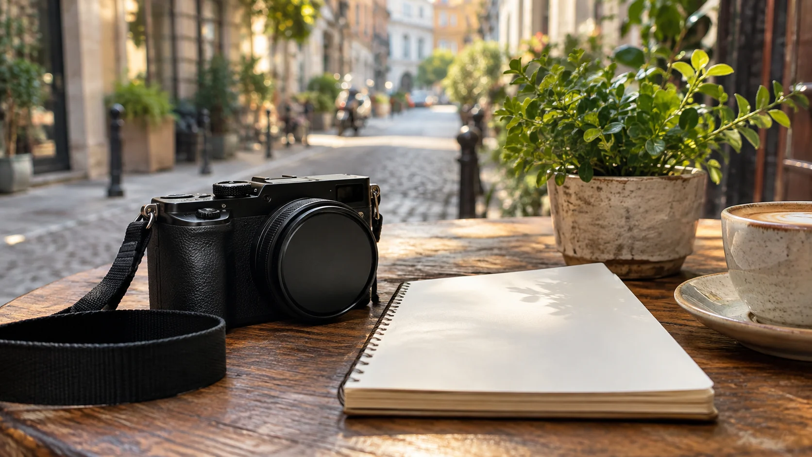 Cafe camera still life